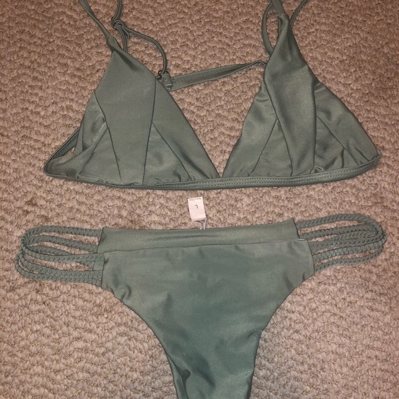 shein green bikini